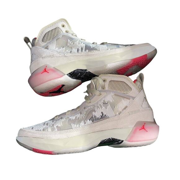 Nike Air Jordan XXXVII PRM Wheat - Rattan -Black Red FD6721-200 Men's Size 10 - Picture 1 of 8